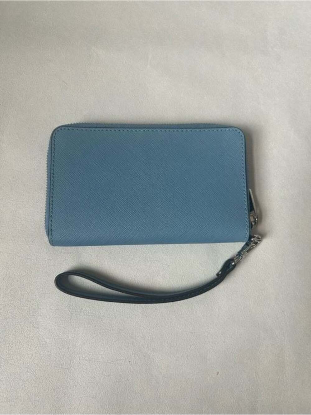 Michael Kors Jet Set Travel Flat Multifunction Phone Case Wristlet Sky Blue - Picture 3 of 6